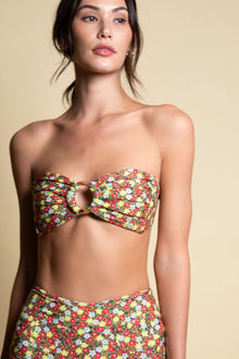 Tori Ties Bandeau Bikini Top | Sienna Floral