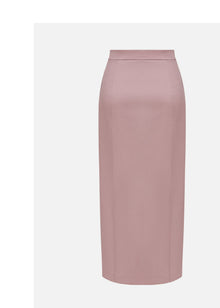 Silk-Wool Pleated Skirt | Purple