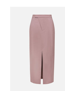 Silk-Wool Pleated Skirt | Purple