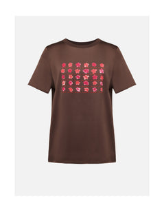Silk Cooling Short-Sleeve Top | Brown