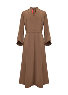 Silk Dress | Brown