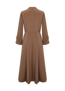 Silk Dress | Brown
