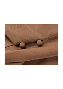 Silk Dress | Brown