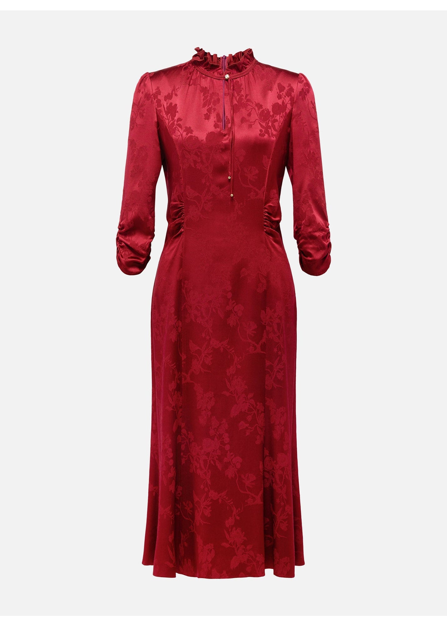Silk Dress | Wine Red