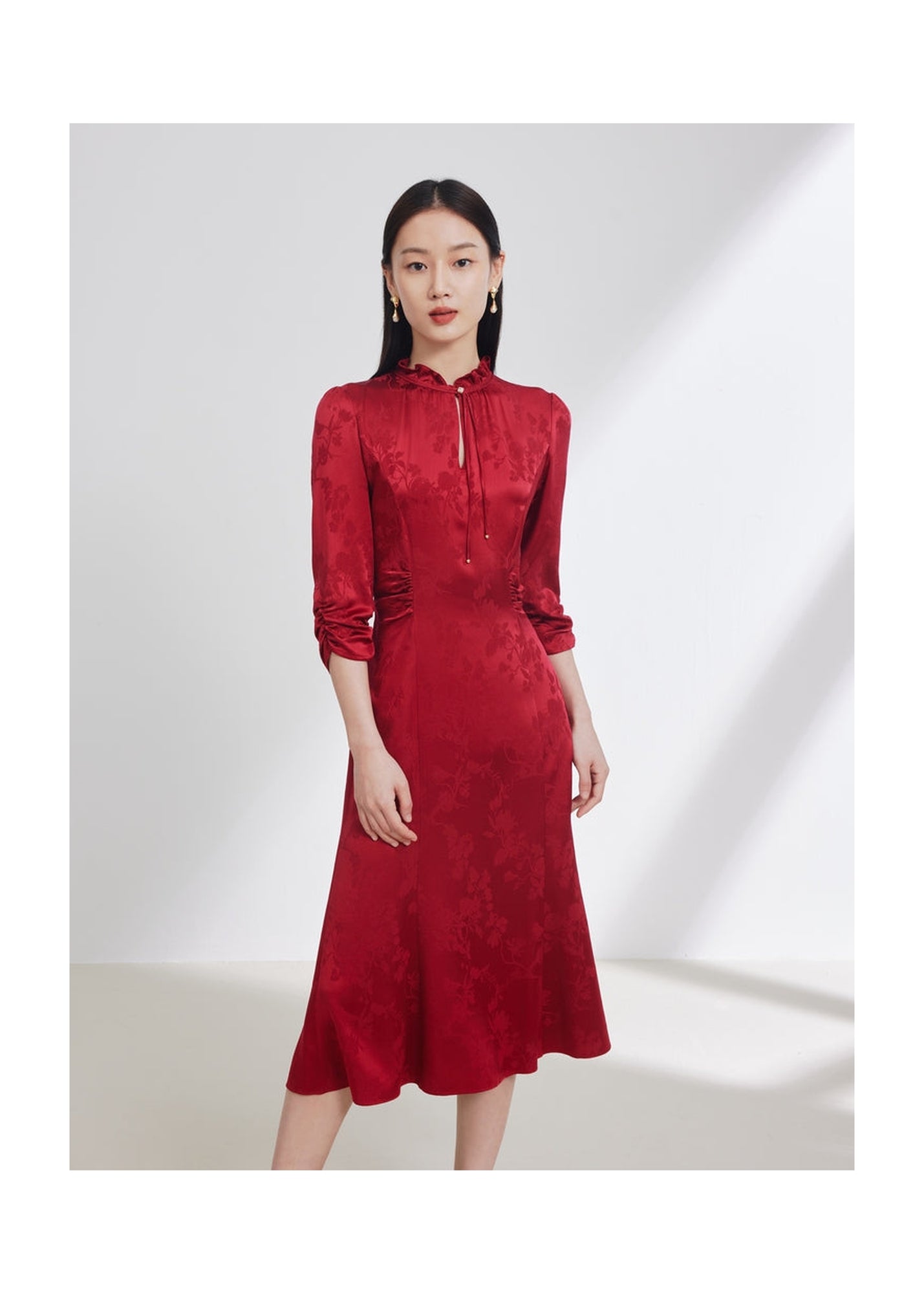 Silk Dress | Wine Red