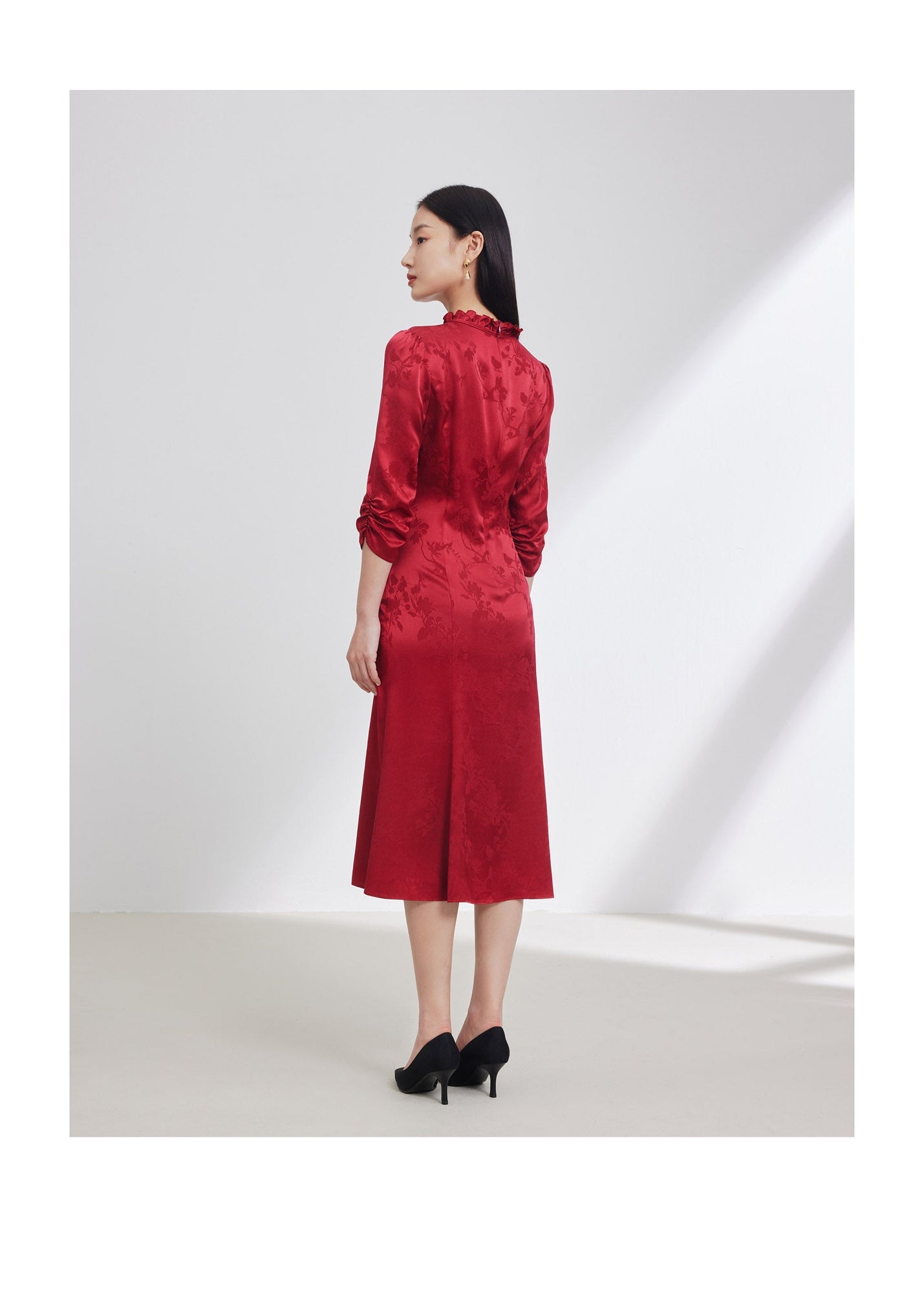 Silk Dress | Wine Red
