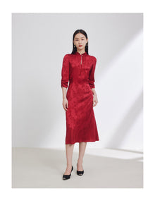 Silk Dress | Wine Red
