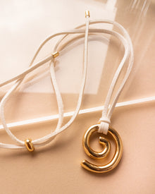 Shell Beach Pendant Necklace- White | Sivan Ayla x Luv Aj | 18K Gold Plated