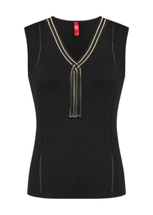 Sleeveless Knit Top | Black