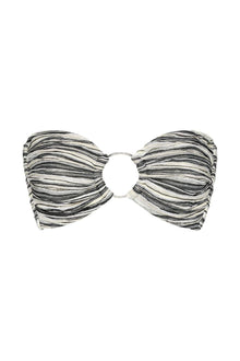 Tori Ties Bandeau Bikini Top | Slub Knit