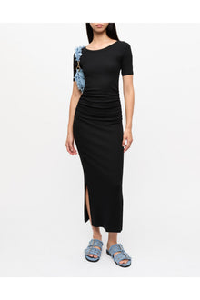 Soft Cotton Rib Dress | Black
