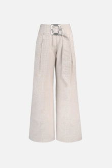 Soli Belted Pant | Snakeskin Jacquard