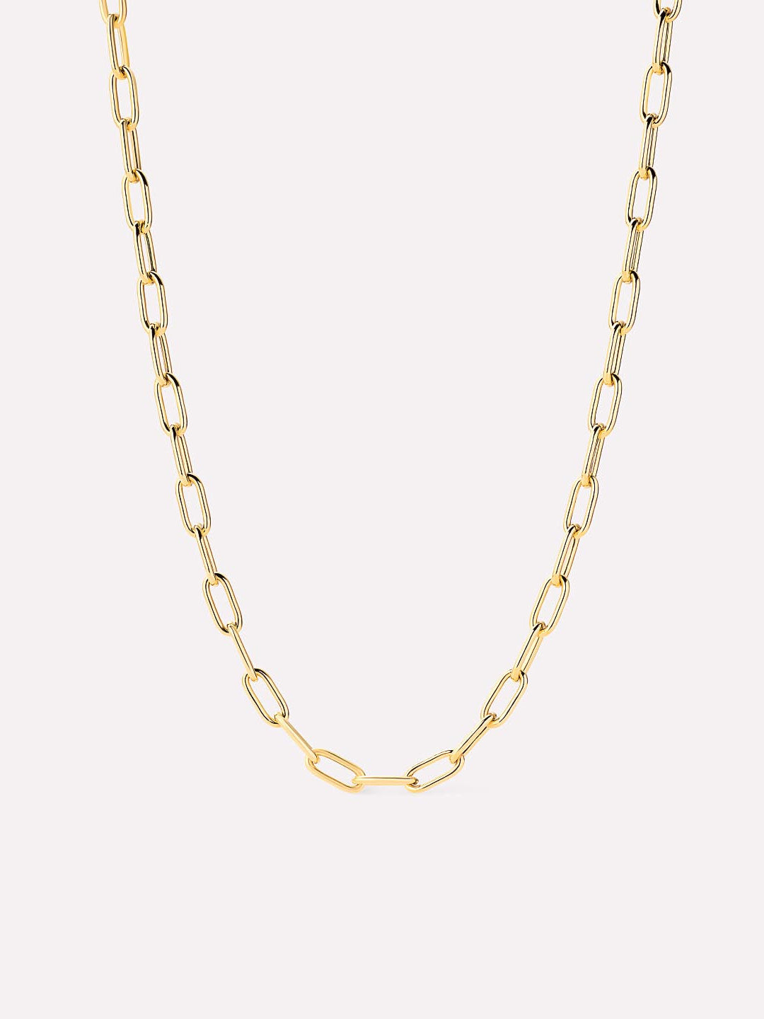 Large Paperclip Necklace | 10K Solid Gold