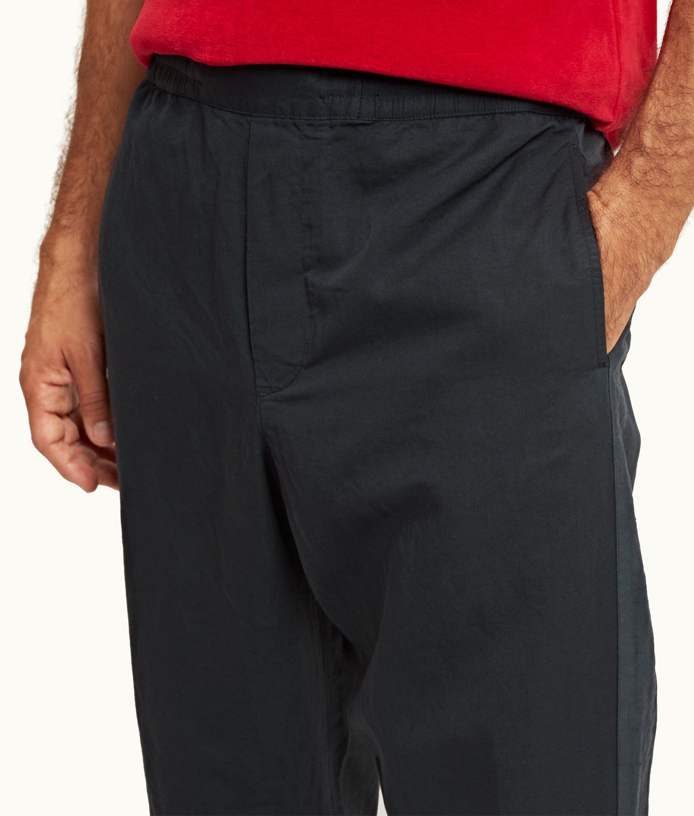 Sonoran Linen Relaxed Fit Cotton-Linen Trousers | Shadow