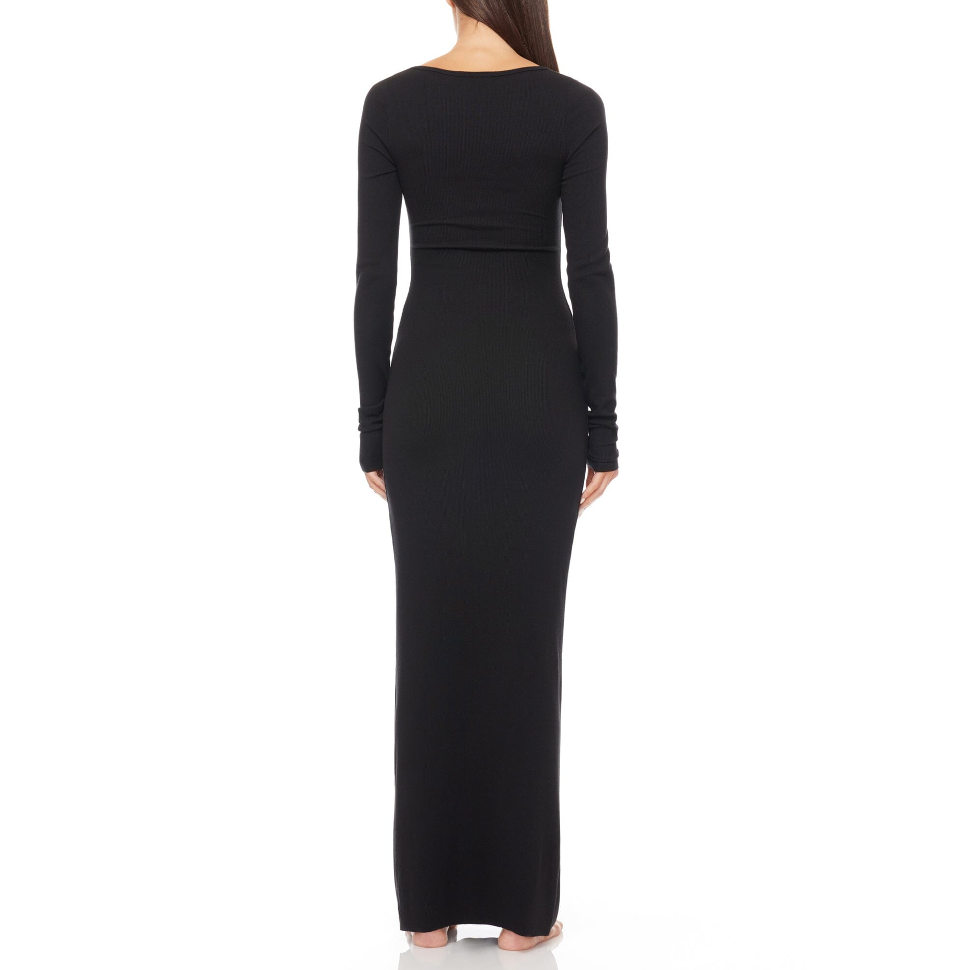 Square Neck Maxi Dress | Black