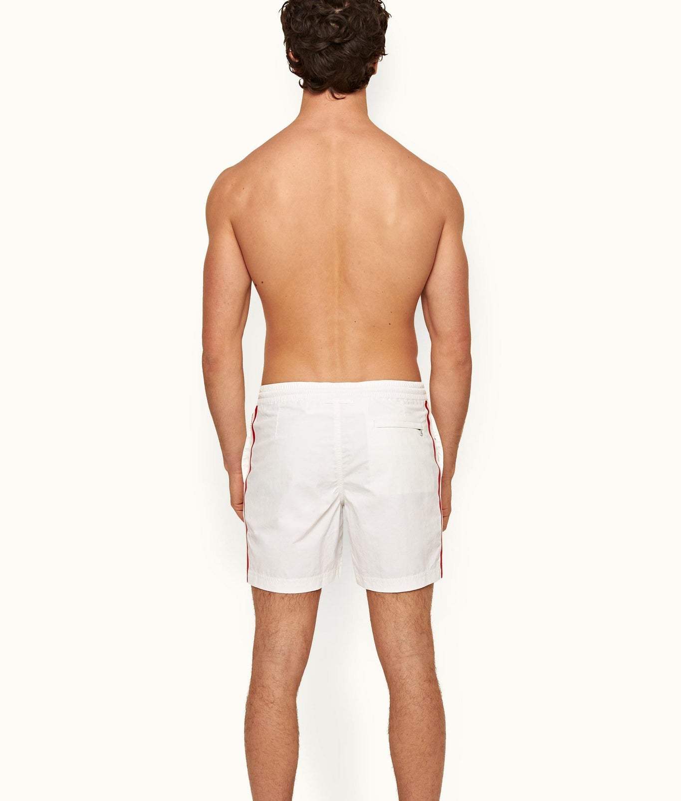 Standard Bonded Mid-Length Bonded Drawcord Swim Shorts | White