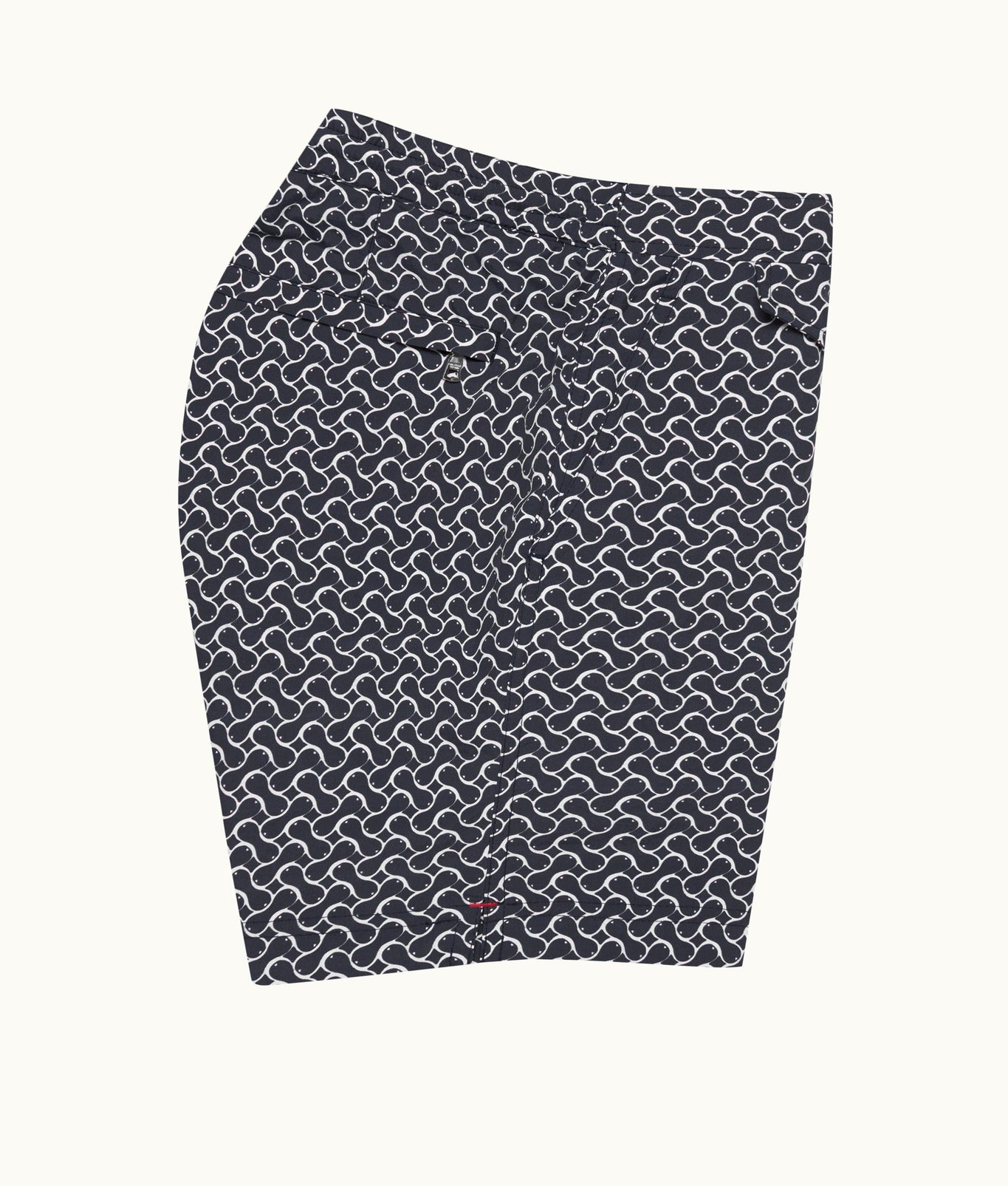 Standard Geometric Mid-Length Drawcord Swim Shorts | Midnight Navy