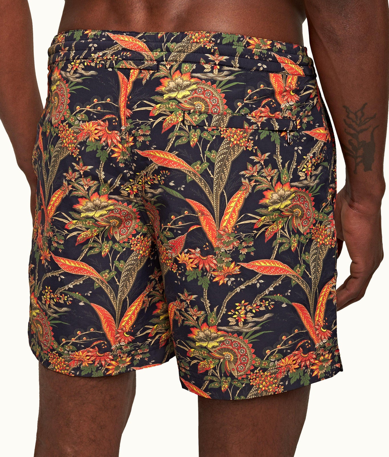 Standard Lotus Mid-Length Drawcord Swim Shorts | Midnight Navy
