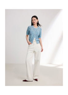 Straight-Leg Slim Jeans | White