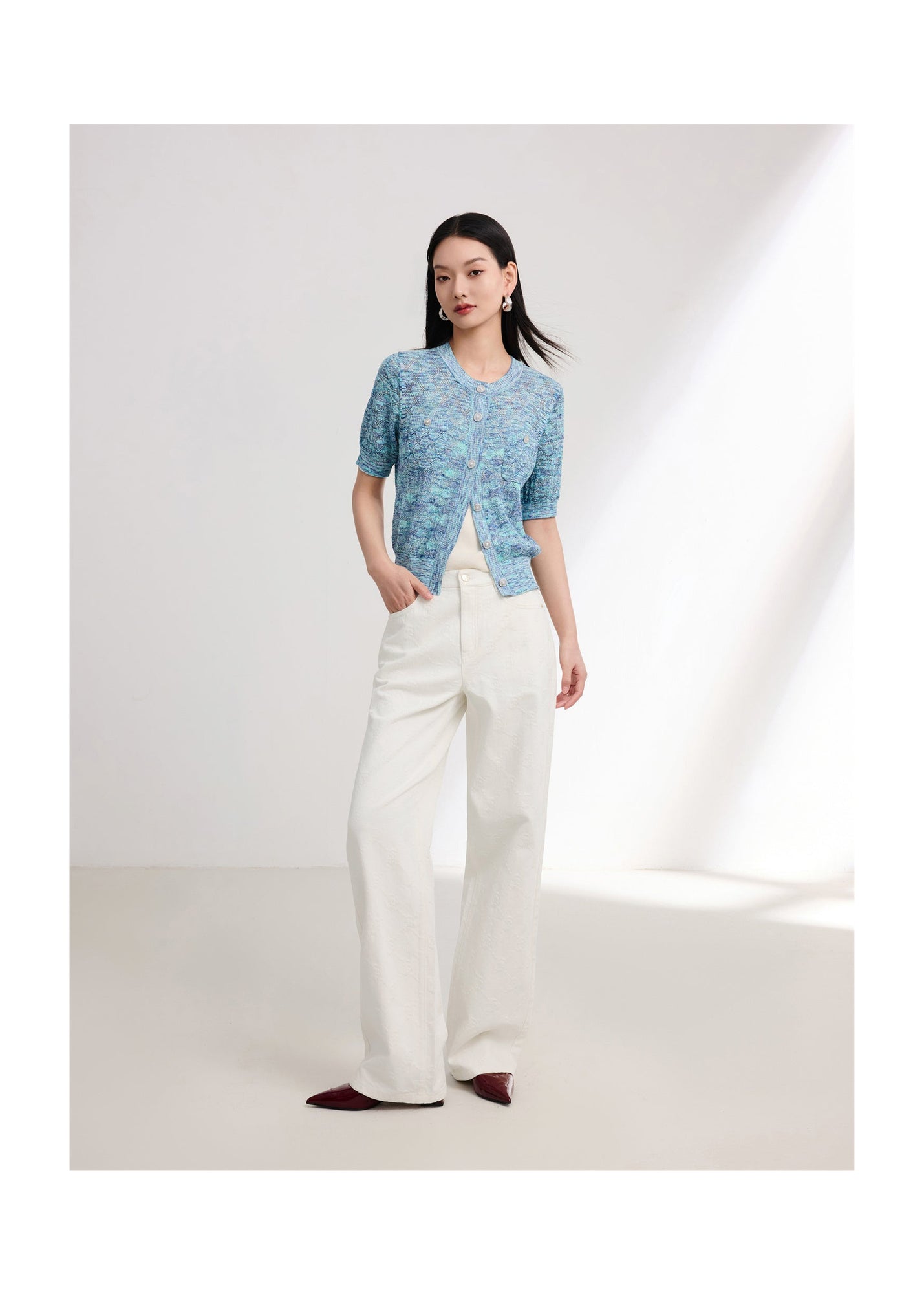 Straight-Leg Slim Jeans | White