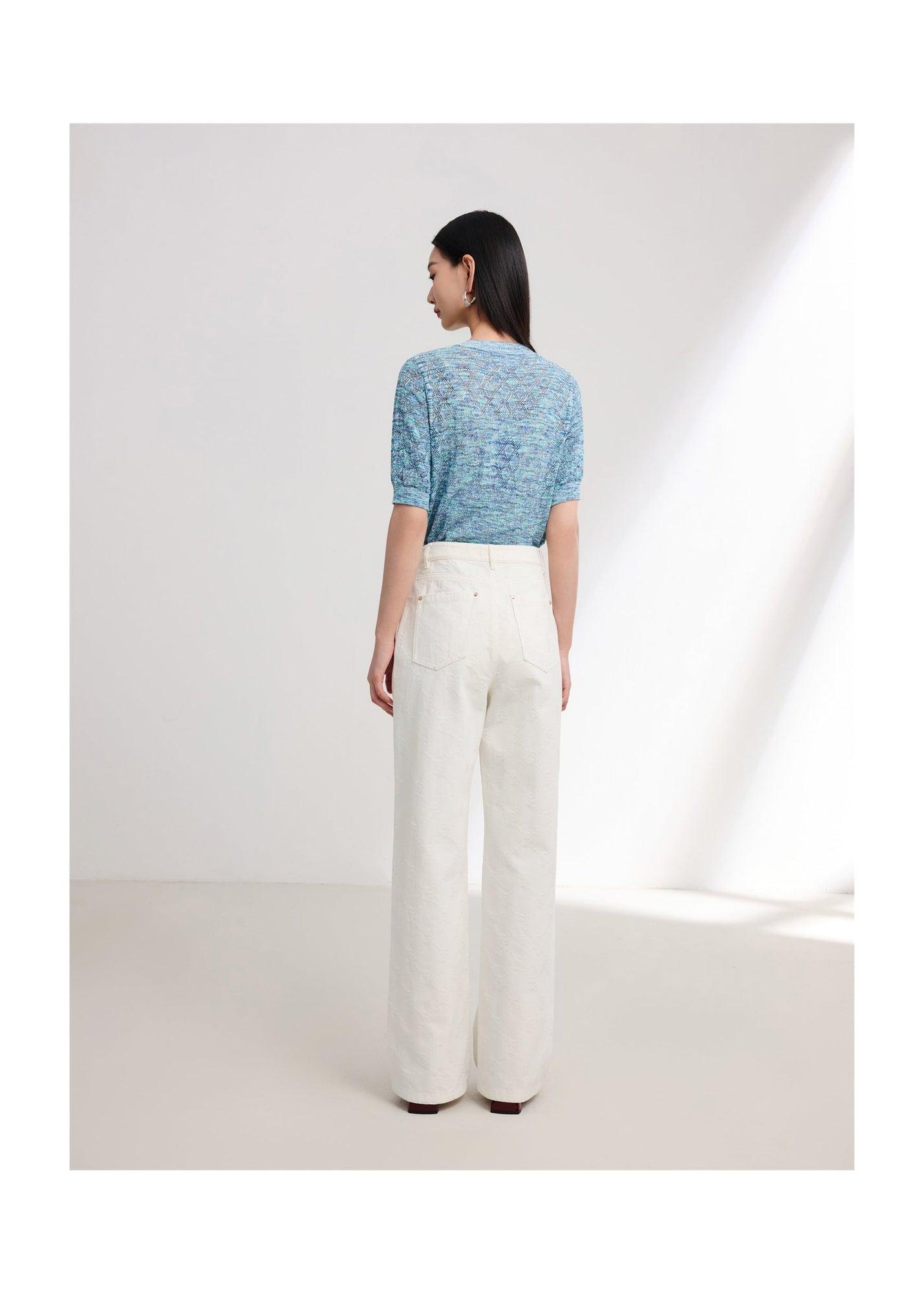 Straight-Leg Slim Jeans | White