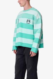 Striped Crewneck Sweater | Green