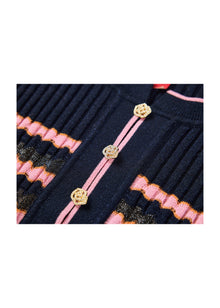 Striped Knit Top | Pink