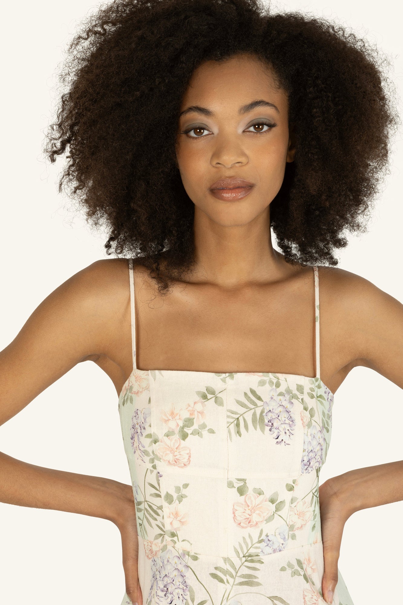Sue Dress | Pastel Floral Road
