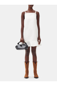 Suede Mid Shaft Embroidered Western Boots | Tobacco Brown