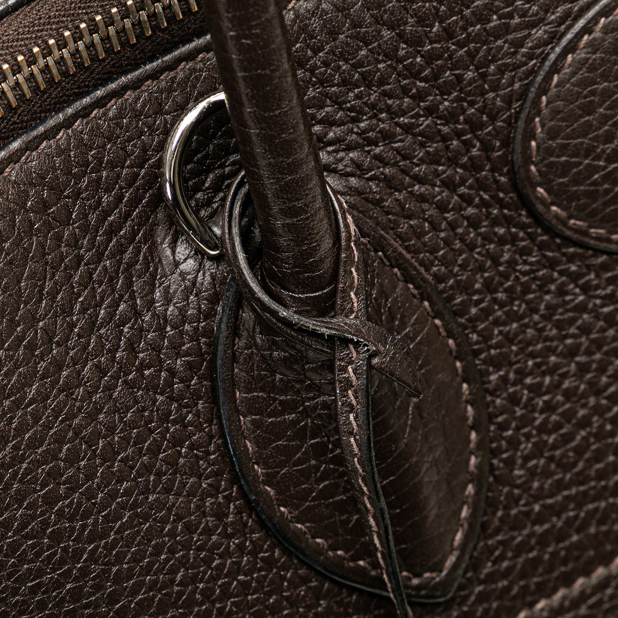 Hermes | Pre-Owned Clemence Bolide 35 | Brown/Dark Brown