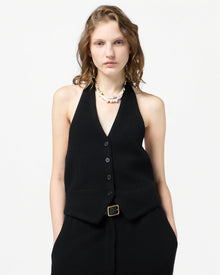 Tailored Halter Vest | Black