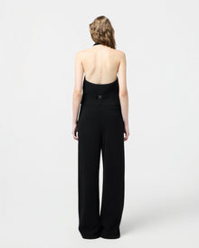 Tailored Halter Vest | Black