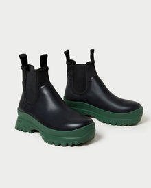 Tara Weather Boot | Black/Green