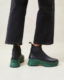 Tara Weather Boot | Black/Green