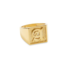 The Old English Square Signet Ring | Gold Vermeil | Size 4