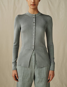 Womens | The Sculpted Cardigan | Steel