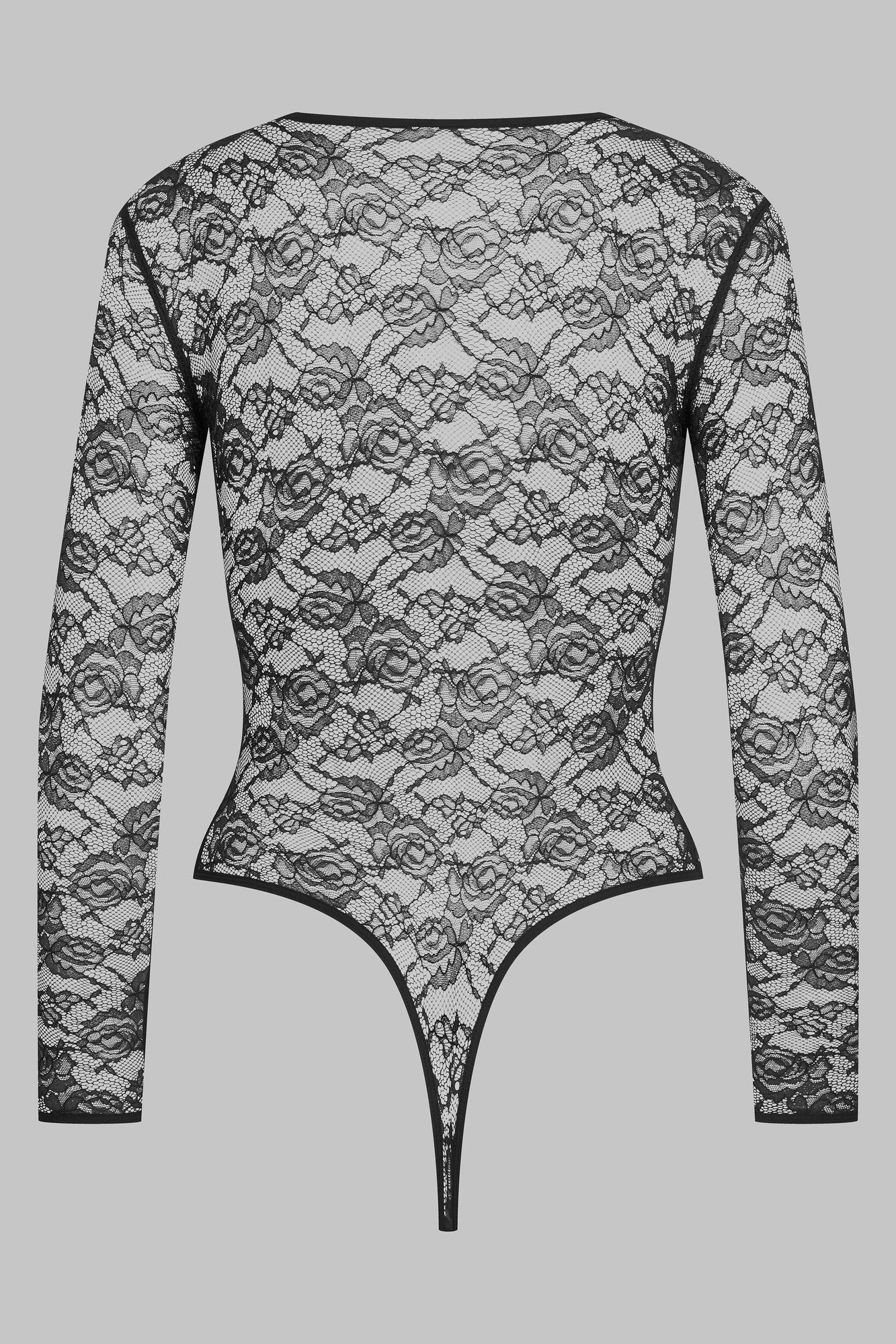 V-Neck Thong Bodysuit - Flashback | Black