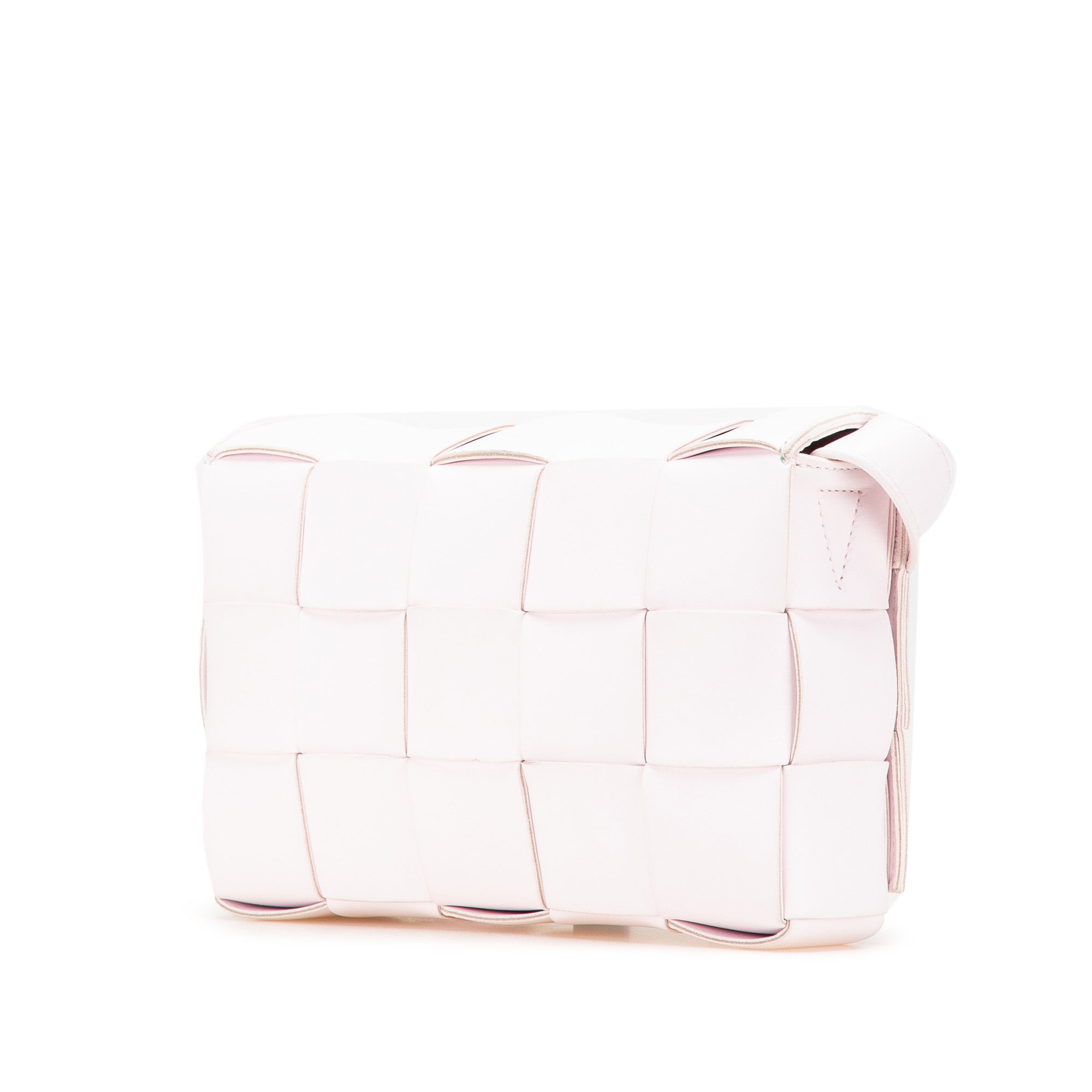 Bottega Veneta | Pre-Owned Nappa Intrecciato Cassette Crossbody | Pink/Light Pink