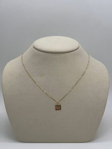 Cut Out Initial Tag Necklace | 10K Yellow Gold