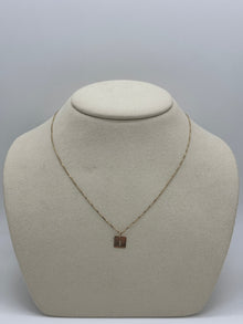 Cut Out Initial Tag Necklace | 10K Yellow Gold