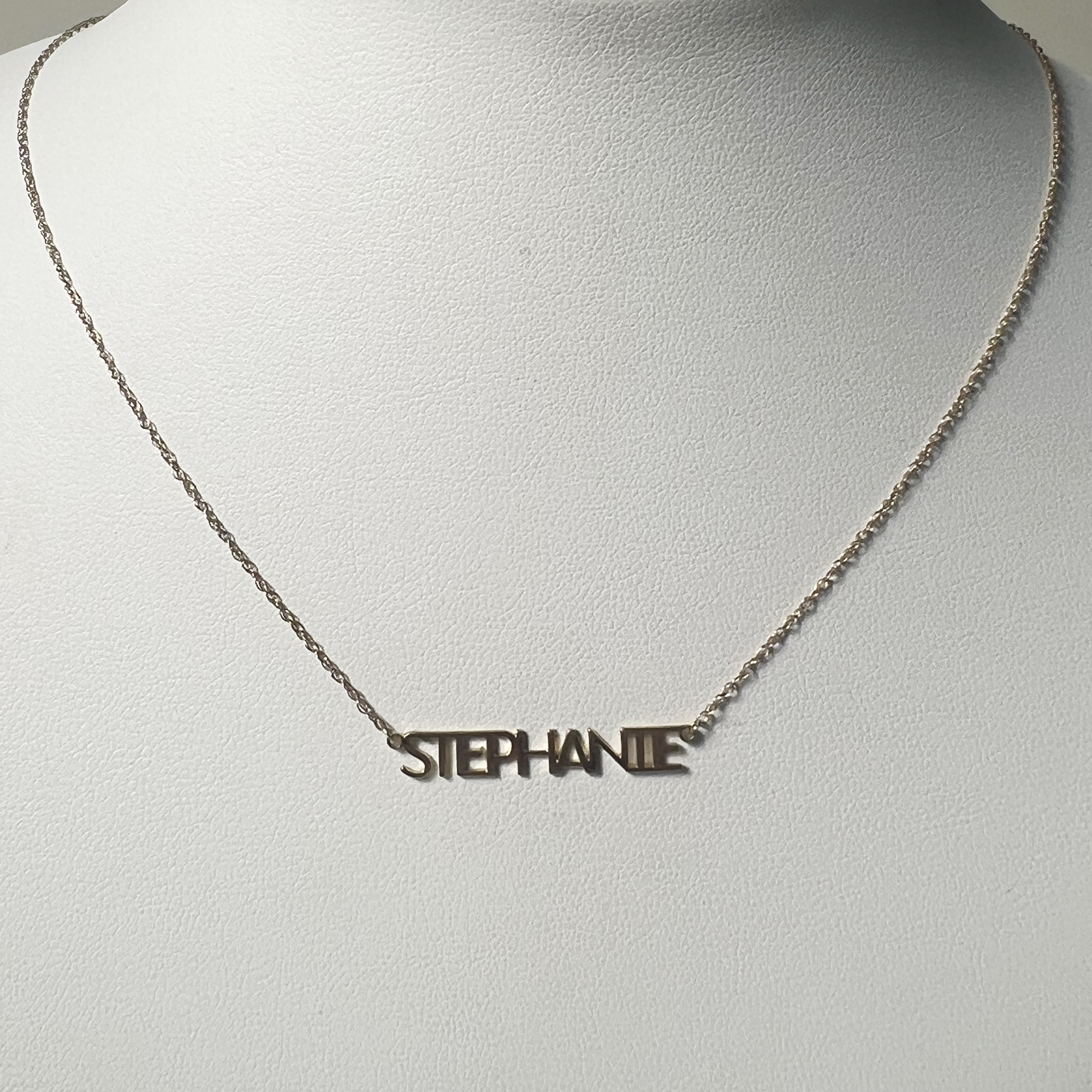 10K Yellow Name Necklace - Stephanie | 10K Yellow Gold