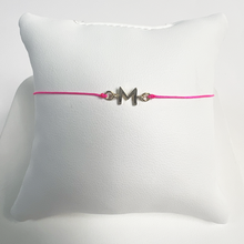 Friendship Initial Bracelet | 10K Yellow Gold | Hot Pink