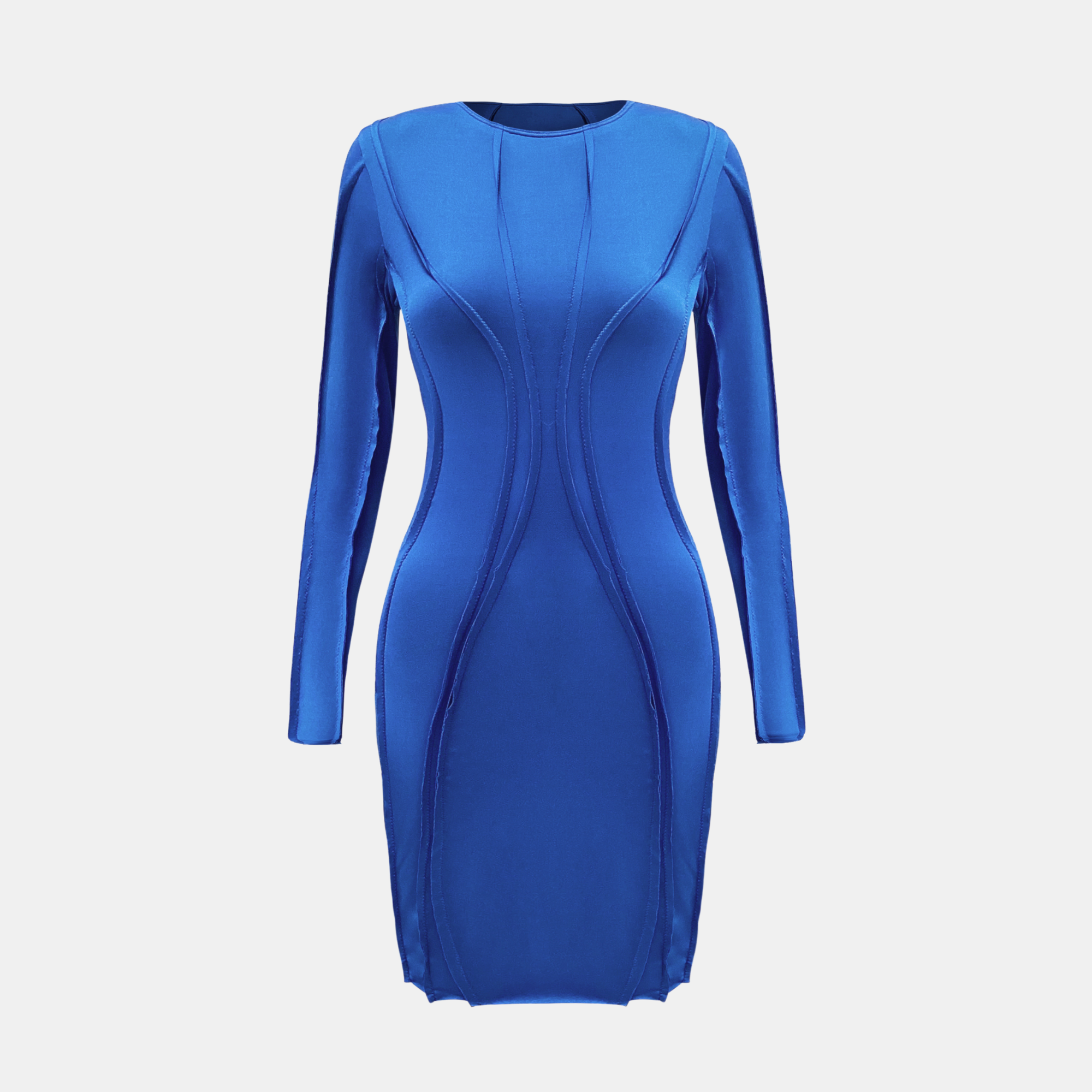 OW Collection TWIST Mini Dress Account 026 - Blue