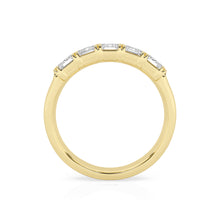 2.00 CT Emerald Lab-Grown Diamond | Five Stone Anniversary Wedding Band Ring | 14K Yellow Gold | G Color | VS Clarity