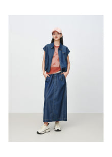 Tencel-Cotton Denim Jacket | Navy