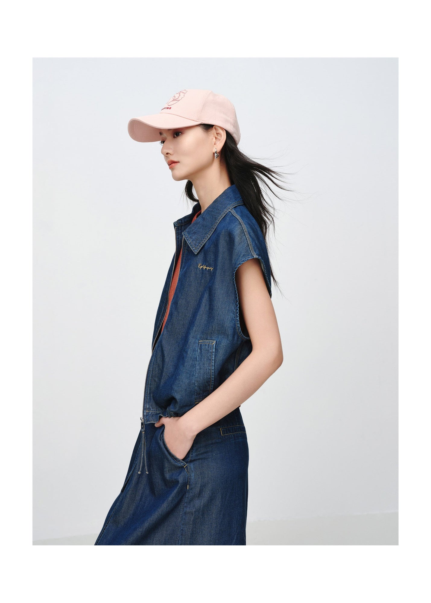 Tencel-Cotton Denim Jacket | Navy