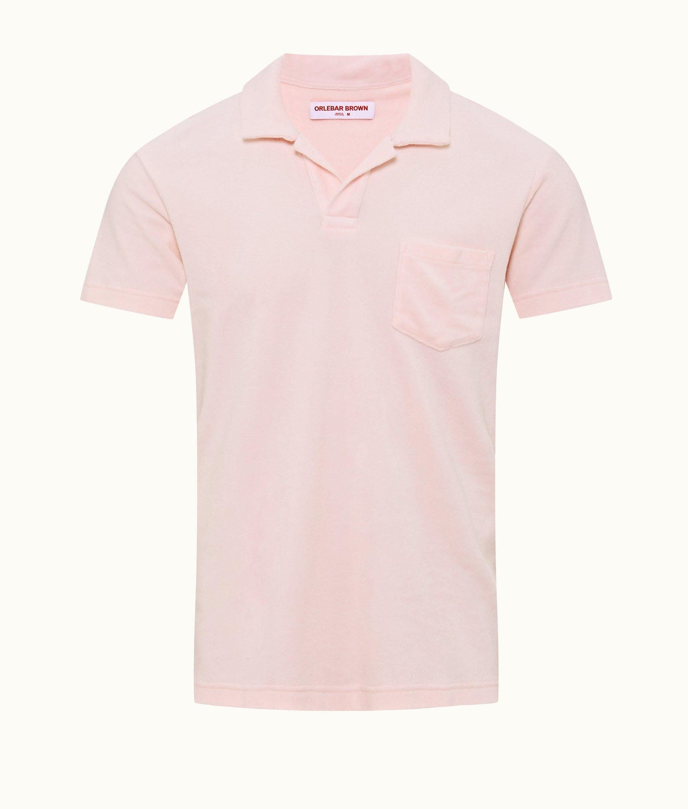 Terry Towelling Tailored Fit Organic Cotton Towelling Resort Polo Shirt | Rose