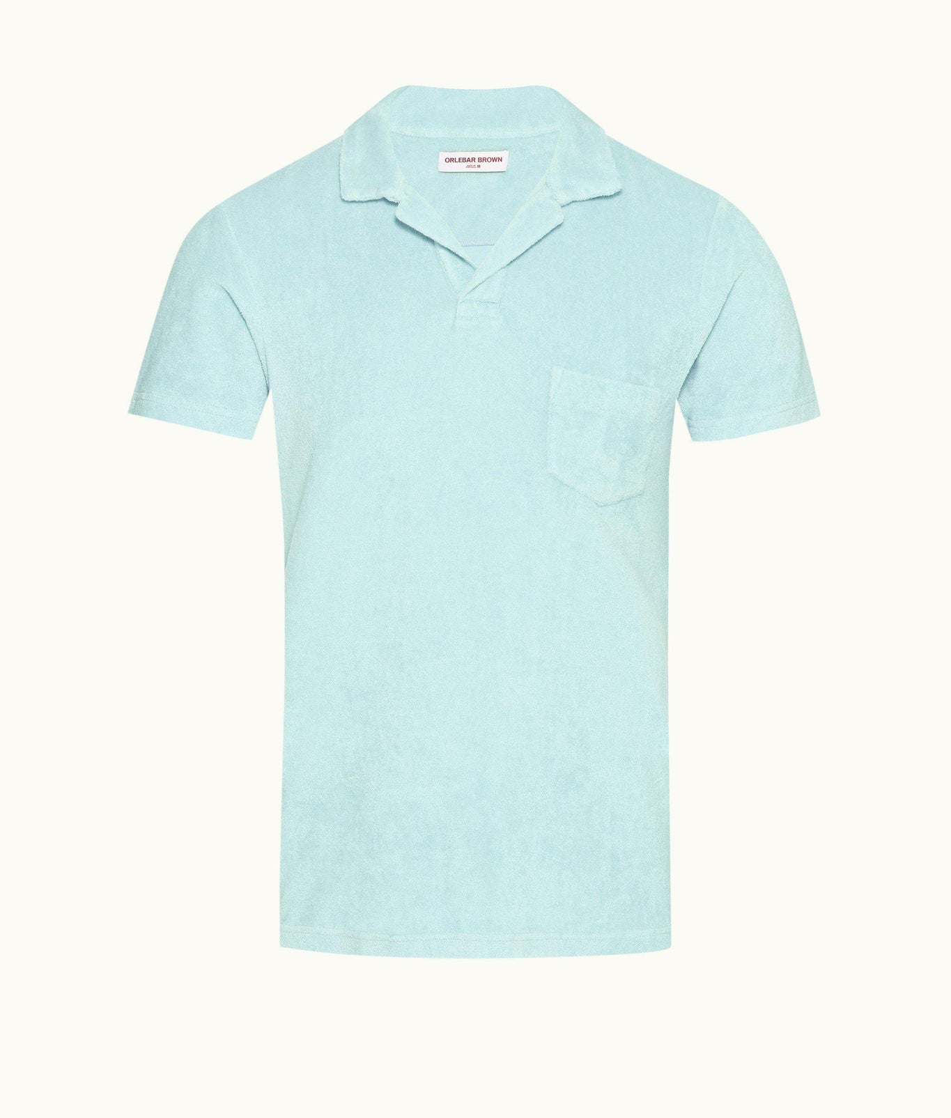 Terry Towelling Tailored Fit Resort Towelling Polo Shirt | Clear Sky