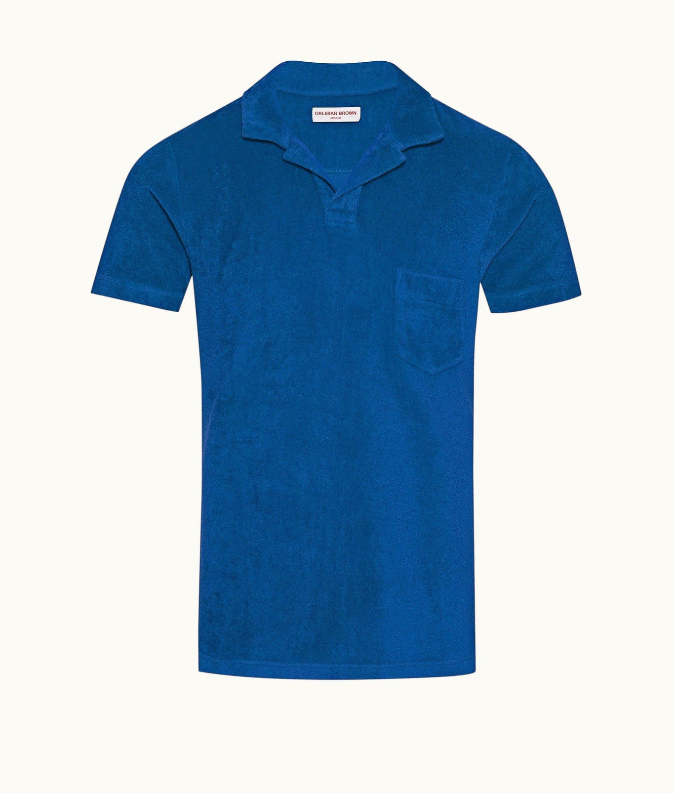 Terry Towelling Tailored Fit Towelling Resort Polo Shirt | Signal Blue