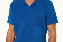 Terry Towelling Tailored Fit Towelling Resort Polo Shirt | Signal Blue